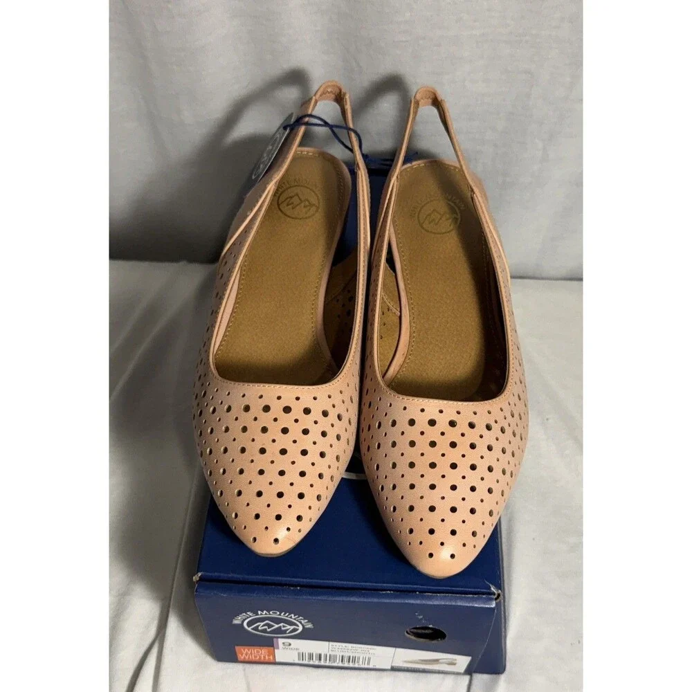 NEW NIB White Mountain Womens Boronic Slingback Size 9 WIDE shoes Heels